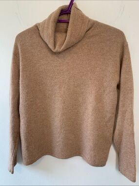 Cynthia Rowley Women's Camel Cowl Neck Sweater